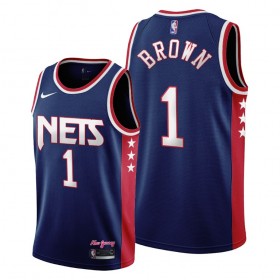 Dres Brooklyn Nets Bruce Brown 1 Nike 2021-22 City Edition Throwback 90s Swingman